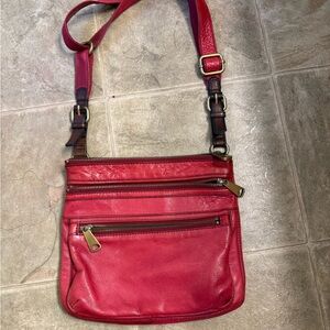 Red Leather Crossbody Bag